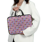 Psychedelic Pizza Pattern Print Laptop Sleeve With Handle