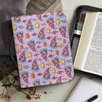 Psychedelic Pizza Pattern Print Leather Bible Cover