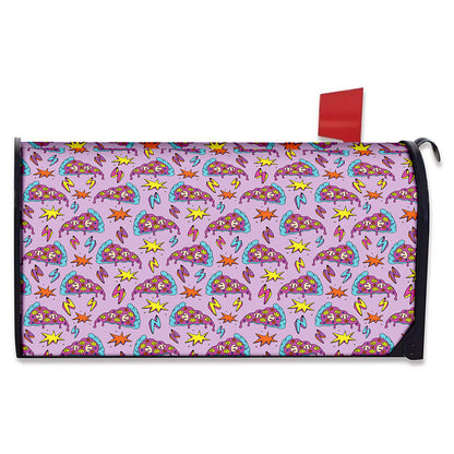 Psychedelic Pizza Pattern Print Mailbox Cover