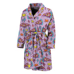 Psychedelic Pizza Pattern Print Men's Bathrobe