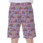 Psychedelic Pizza Pattern Print Men's Beach Shorts
