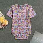 Psychedelic Pizza Pattern Print Men's Bodysuit