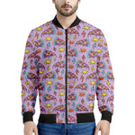 Psychedelic Pizza Pattern Print Men's Bomber Jacket