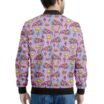 Psychedelic Pizza Pattern Print Men's Bomber Jacket