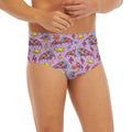 Psychedelic Pizza Pattern Print Men's Briefs