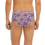 Psychedelic Pizza Pattern Print Men's Briefs
