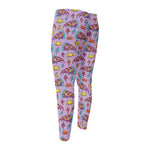 Psychedelic Pizza Pattern Print Men's Compression Pants