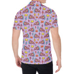 Psychedelic Pizza Pattern Print Men's Shirt