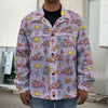 Psychedelic Pizza Pattern Print Men's Shirt Jacket