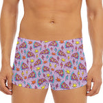 Psychedelic Pizza Pattern Print Men's Short Boxer Briefs
