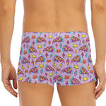 Psychedelic Pizza Pattern Print Men's Short Boxer Briefs
