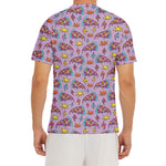 Psychedelic Pizza Pattern Print Men's Short Sleeve Rash Guard