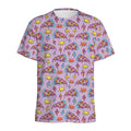 Psychedelic Pizza Pattern Print Men's Athletic T-Shirt