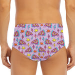 Psychedelic Pizza Pattern Print Men's Triangle Swim Briefs