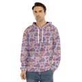 Psychedelic Pizza Pattern Print Men's Velvet Pullover Hoodie