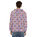 Psychedelic Pizza Pattern Print Men's Velvet Pullover Hoodie