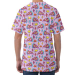 Psychedelic Pizza Pattern Print Men's Velvet T-Shirt