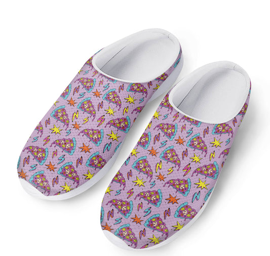 Psychedelic Pizza Pattern Print Mesh Casual Shoes