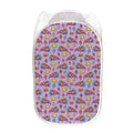 Psychedelic Pizza Pattern Print Mesh Laundry Hamper