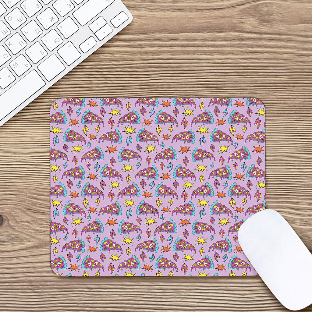 Psychedelic Pizza Pattern Print Mouse Pad
