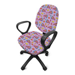 Psychedelic Pizza Pattern Print Office Chair Cover