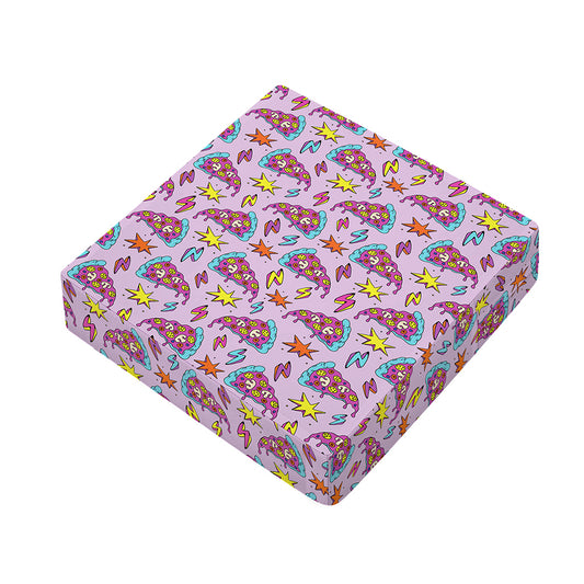 Psychedelic Pizza Pattern Print Outdoor Seat Cushion Cover