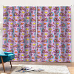 Psychedelic Pizza Pattern Print Pencil Pleat Curtains