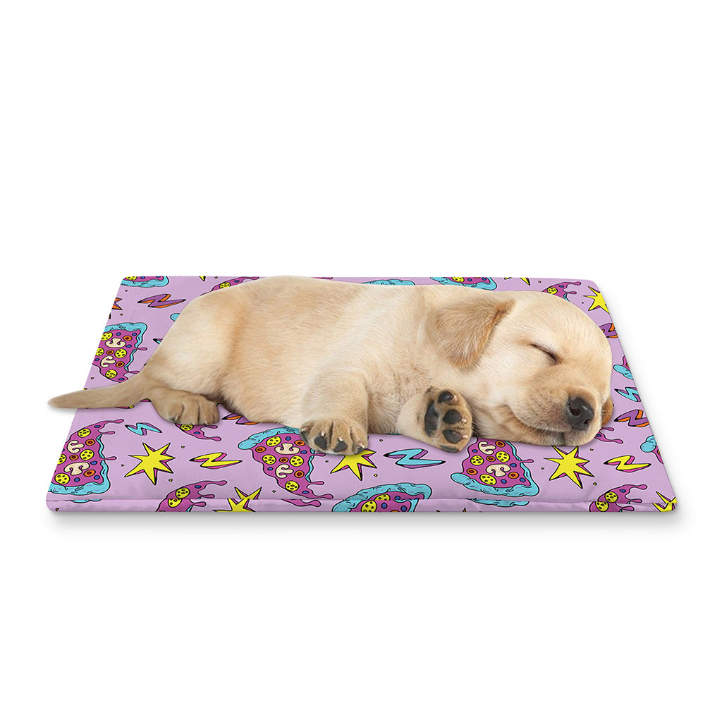 Psychedelic Pizza Pattern Print Pet Cooling Mat Cover