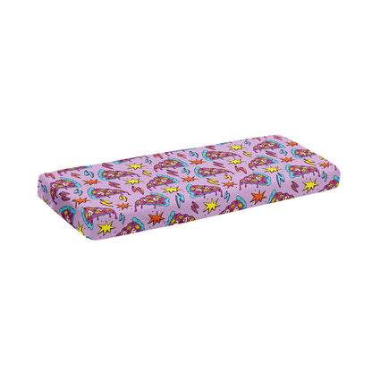 Psychedelic Pizza Pattern Print Piano Keyboard Cover