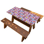 Psychedelic Pizza Pattern Print Picnic Table Cover
