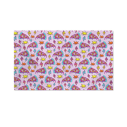 Psychedelic Pizza Pattern Print Polyester Flag