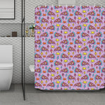 Psychedelic Pizza Pattern Print Polyester Shower Curtain