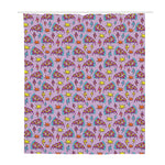 Psychedelic Pizza Pattern Print Polyester Shower Curtain