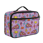 Psychedelic Pizza Pattern Print Portable Lunch Bag