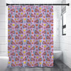 Psychedelic Pizza Pattern Print Premium Shower Curtain