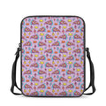 Psychedelic Pizza Pattern Print Rectangular Crossbody Bag