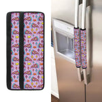 Psychedelic Pizza Pattern Print Refrigerator Handle Covers