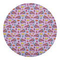 Psychedelic Pizza Pattern Print Round Blanket