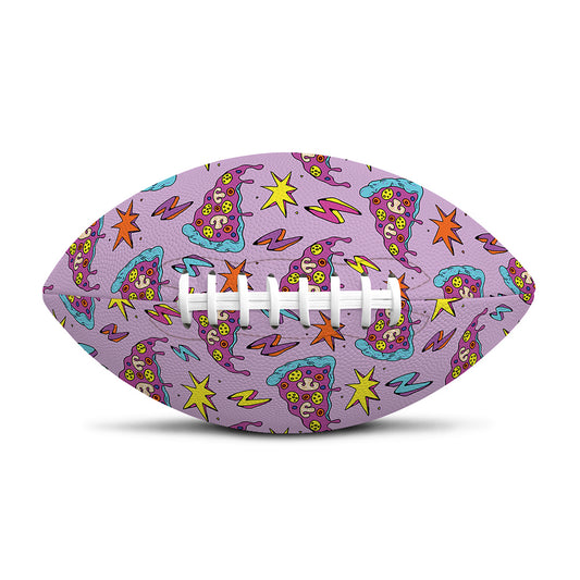 Psychedelic Pizza Pattern Print Rugby Ball