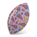 Psychedelic Pizza Pattern Print Rugby Ball