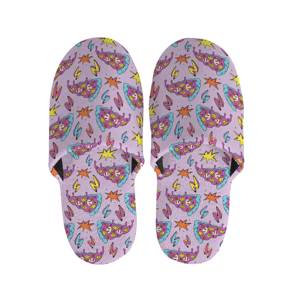 Psychedelic Pizza Pattern Print Slippers