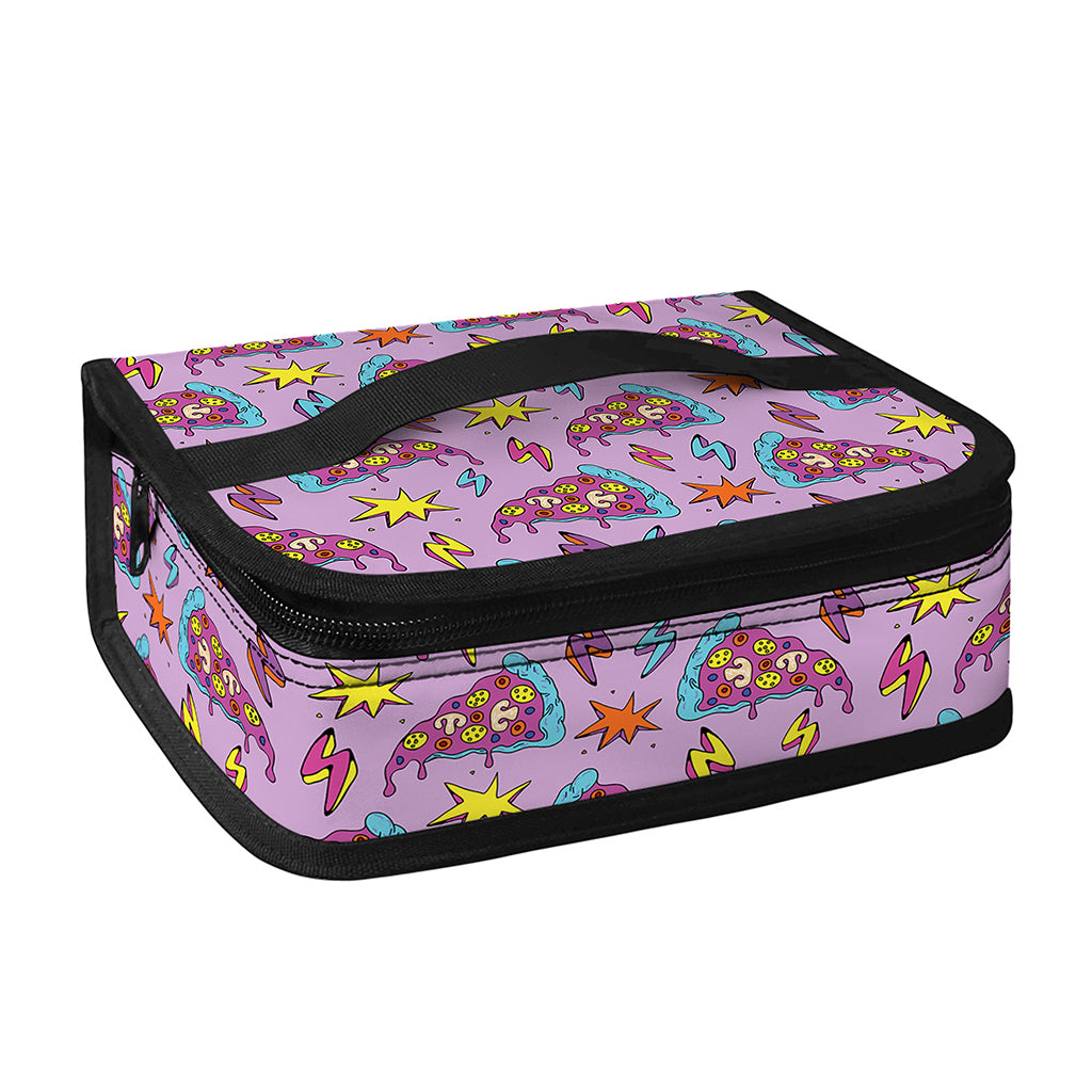 Psychedelic Pizza Pattern Print Small Lunch Bag