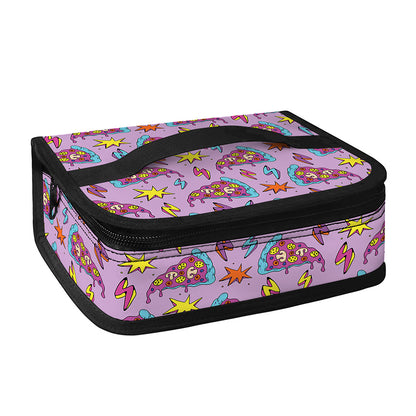 Psychedelic Pizza Pattern Print Small Lunch Bag