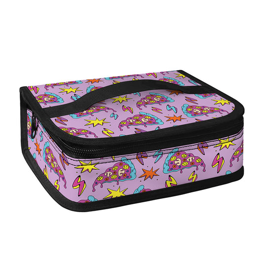 Psychedelic Pizza Pattern Print Small Lunch Bag