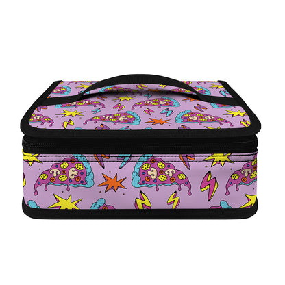 Psychedelic Pizza Pattern Print Small Lunch Bag