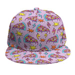 Psychedelic Pizza Pattern Print Snapback Cap