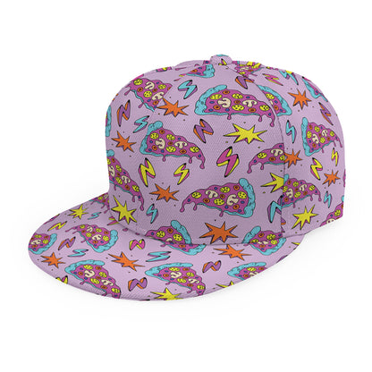 Psychedelic Pizza Pattern Print Snapback Cap