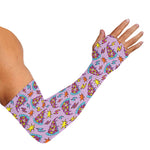 Psychedelic Pizza Pattern Print Sun Protection Arm Sleeves