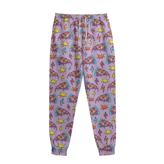 Psychedelic Pizza Pattern Print Sweatpants