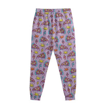 Psychedelic Pizza Pattern Print Sweatpants